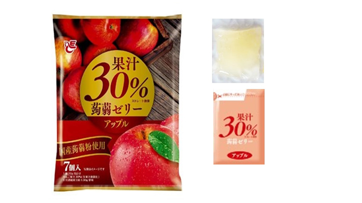 果汁３０％蒟蒻ゼリー　アップル
