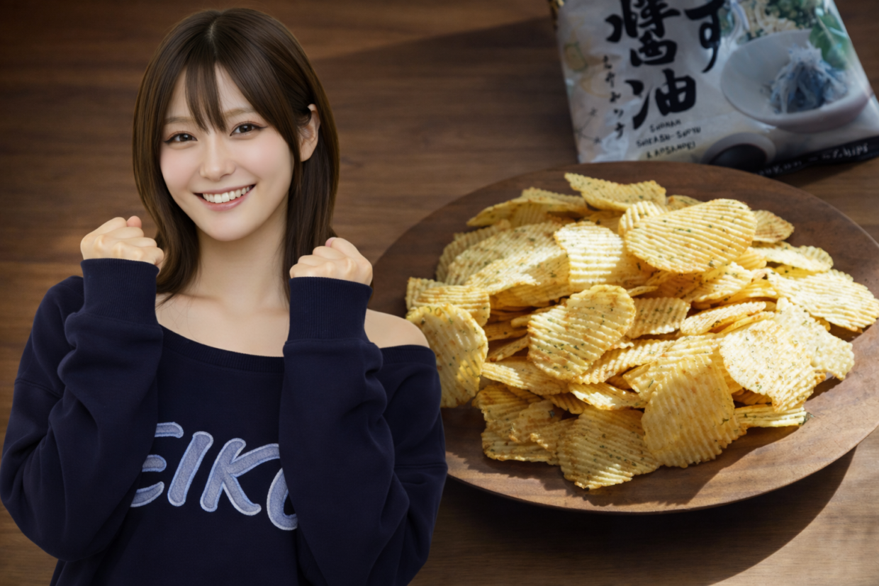 湘南産しらすパウダーが醸し出す、奥深い「和」の旨み。神奈川限定湘南しらす醤油ポテトチップス。