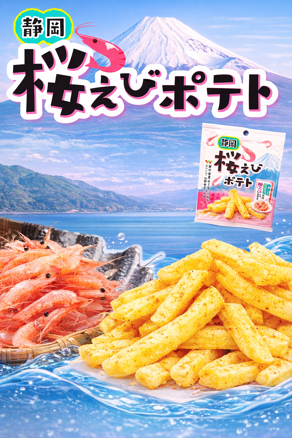ひと口で、春が咲く。桜えびの旨みが、ギュッ！桜えびポテト🦐
