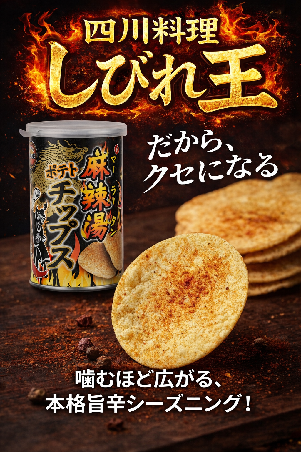 めっちゃ辛い！四川料理しびれ王 麻辣湯ポテトチップス🔥