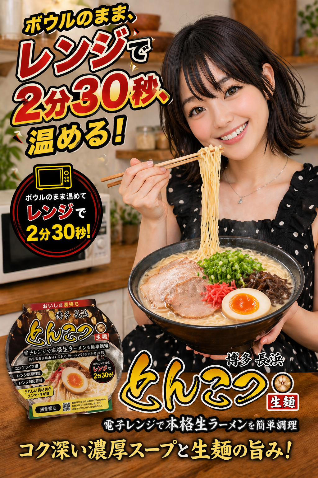 レンチンで簡単★ご当地カップラーメン🍜