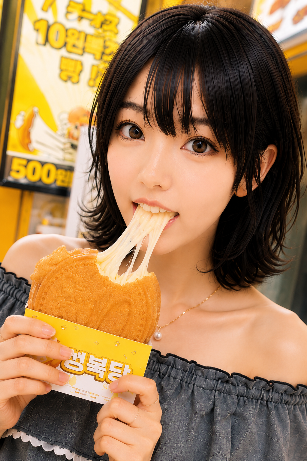のびーーるチーズが話題★10ウォンパン🍞