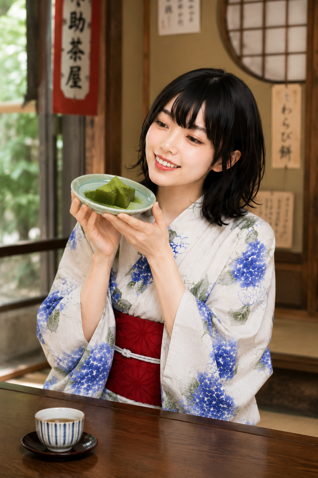 文の助茶屋🍵わらび餅　4種詰合せ（わらび・抹茶・和三盆・ほうじ茶）