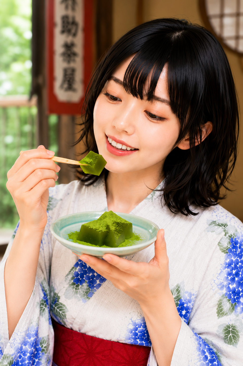 文の助茶屋🍵わらび餅　4種詰合せ（わらび・抹茶・和三盆・ほうじ茶）