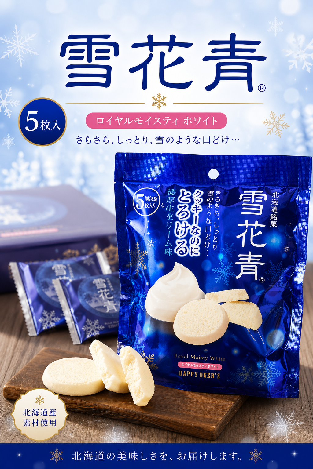 とろけるクッキー🍪青華堂 雪花青3種アソート