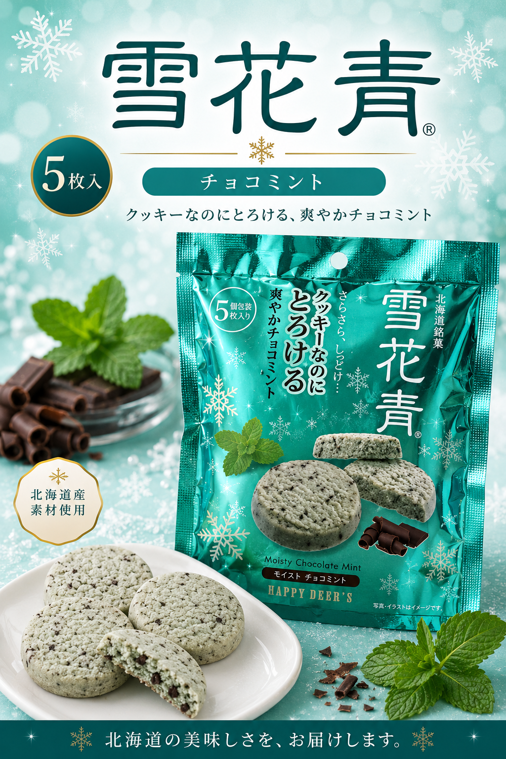 とろけるクッキー🍪青華堂 雪花青3種アソート