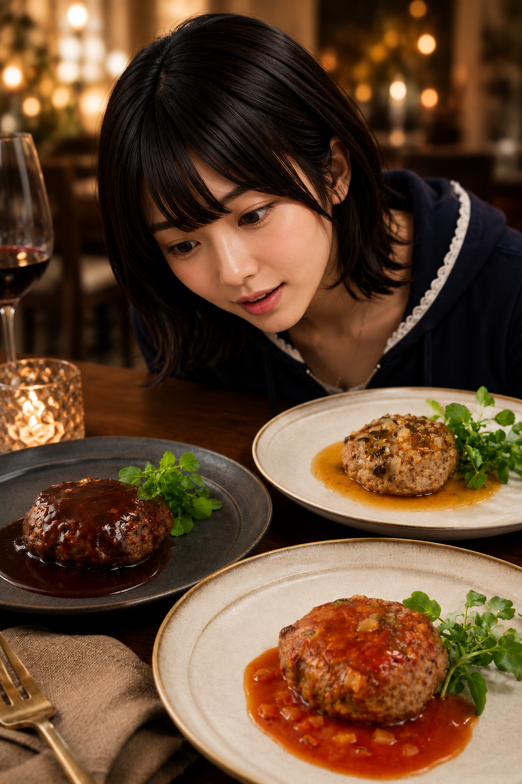 スギモト 黒毛和牛入りハンバーグ3種8個セット