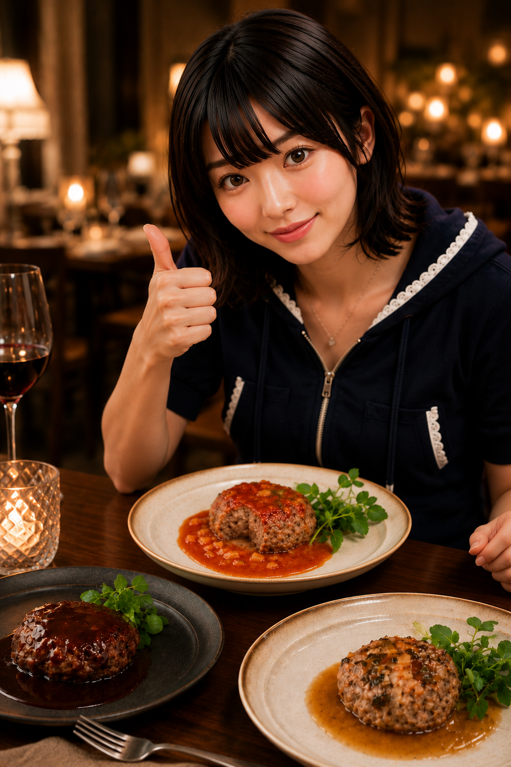 スギモト 黒毛和牛入りハンバーグ3種8個セット